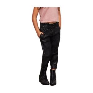 BCBG Girl’s Black‎ Stretchy Paperbag Joggers Pants Size Small NWT